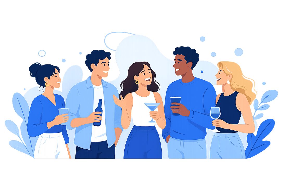 Friends at a social gathering